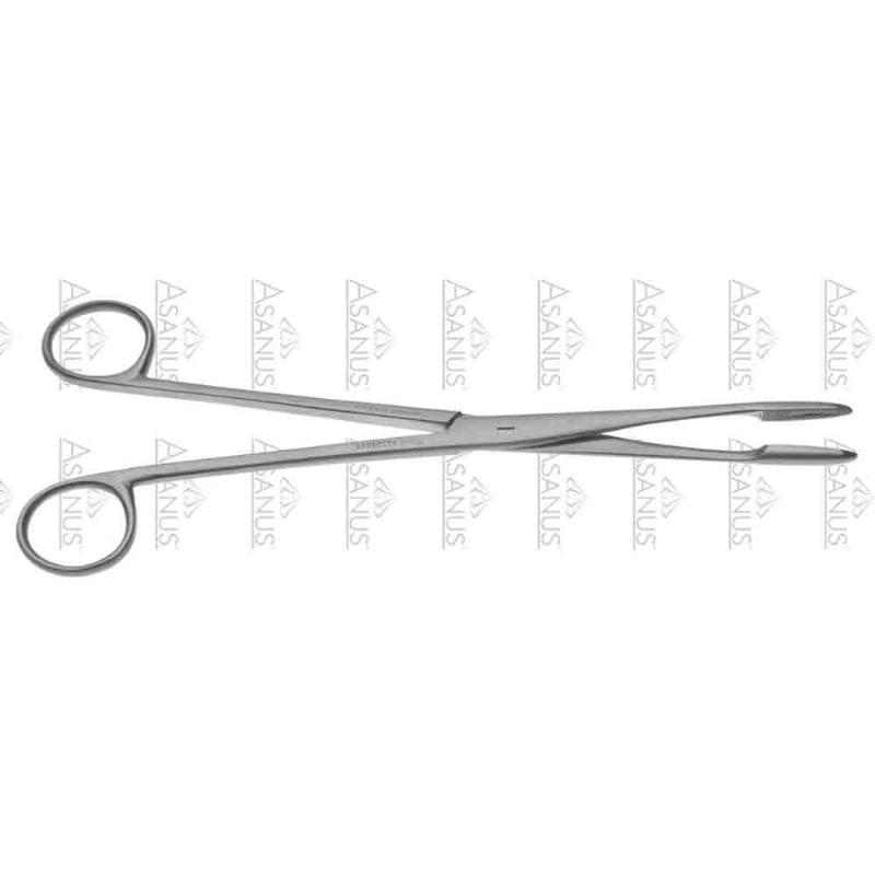 Зажими, хірургічні, для спонжів та операційної білизни, "Maier", прямі, без кремальєри, загальна довжина 265 мм. Бренд - Asanus Medizintechnik Gmb, Німеччина